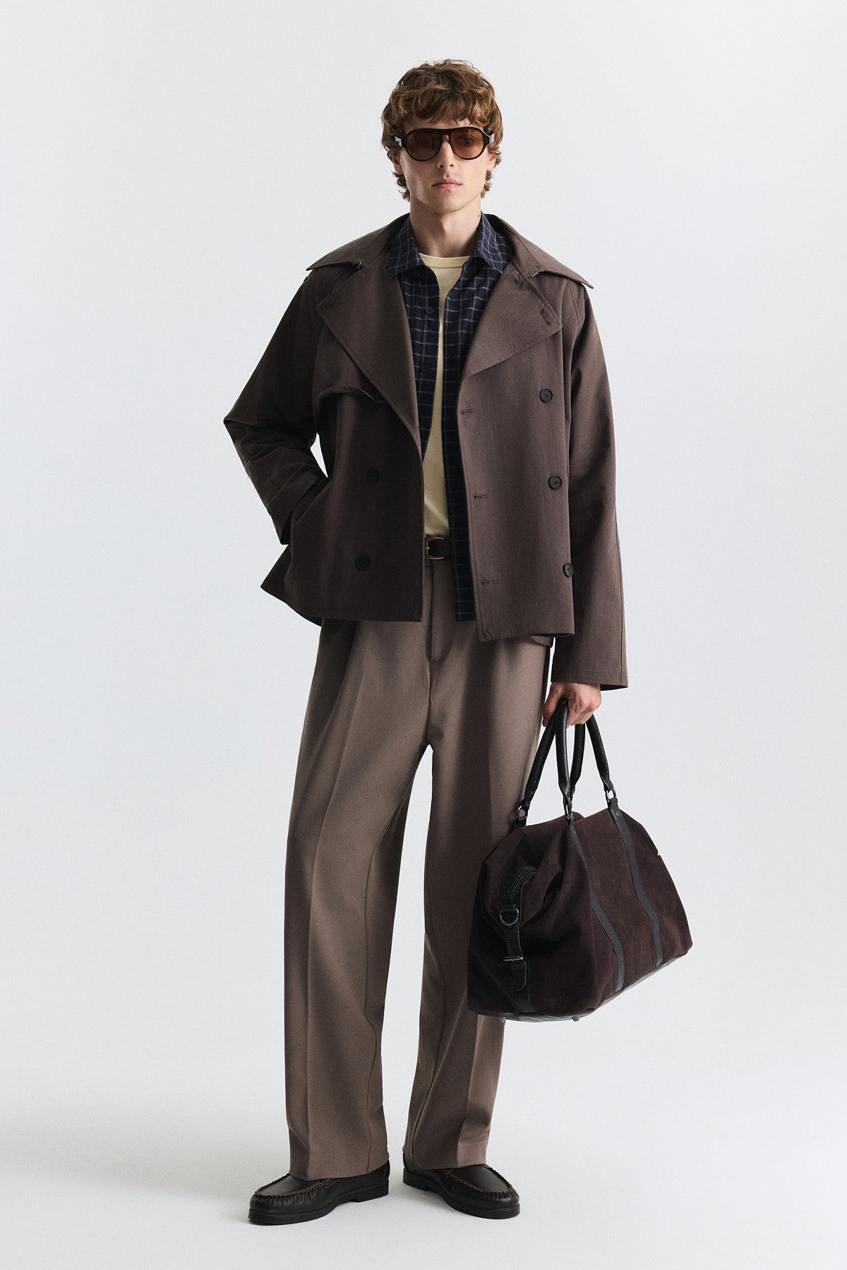 Relaxed Double-Breasted Trench Coat
