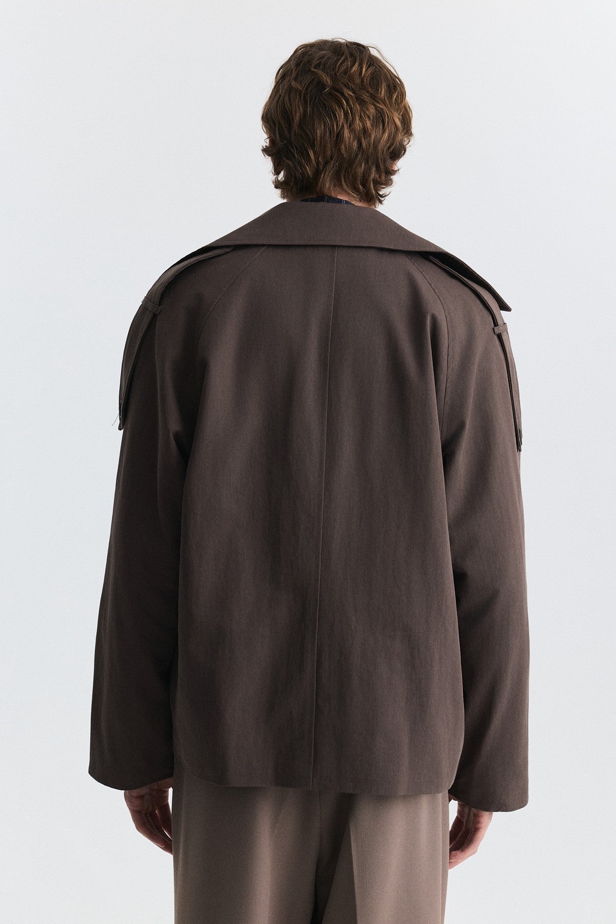 Relaxed Double-Breasted Trench Coat