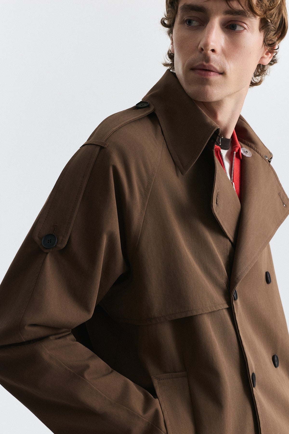 Relaxed Double-Breasted Trench Coat