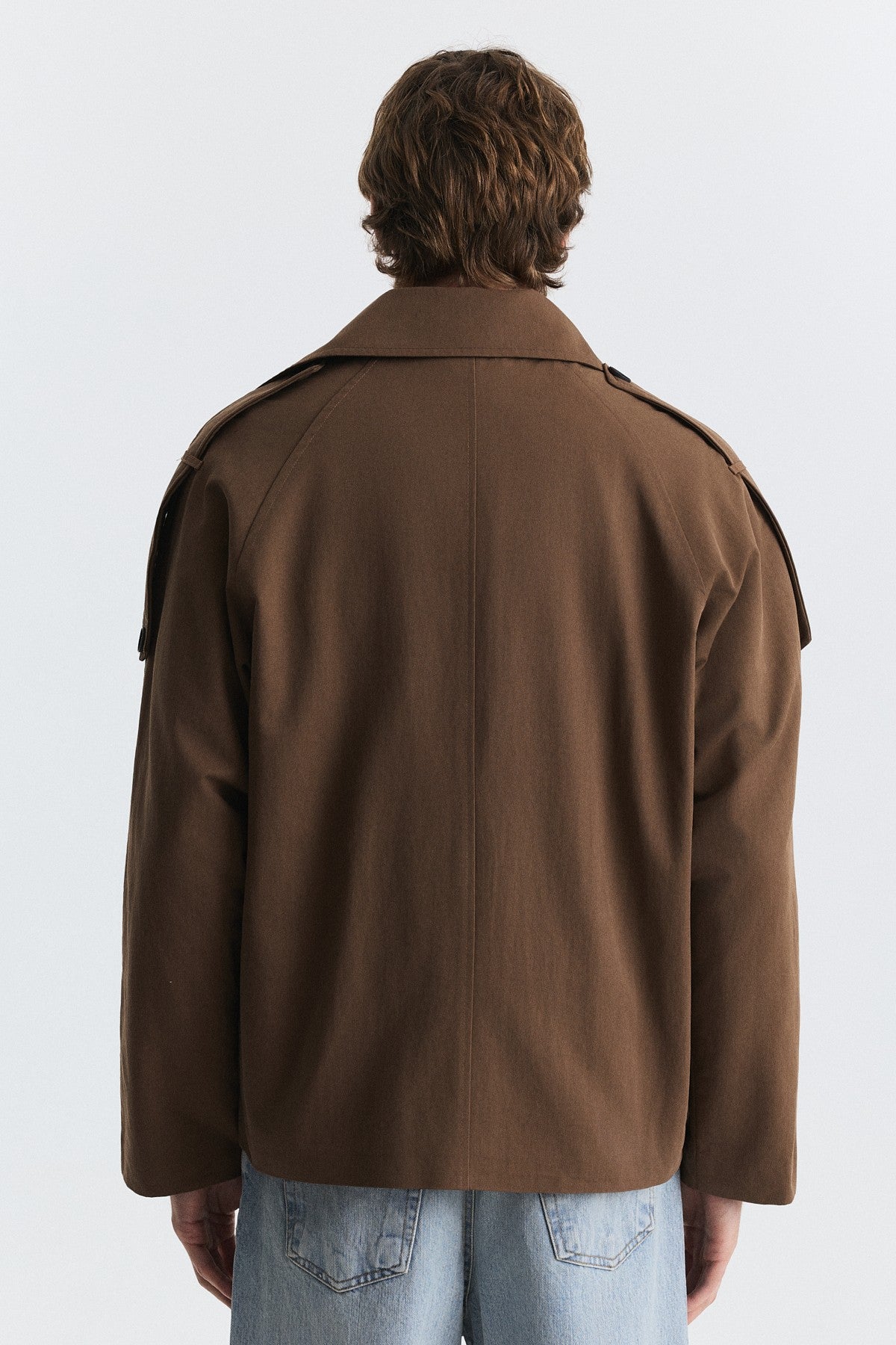 Relaxed Double-Breasted Trench Coat