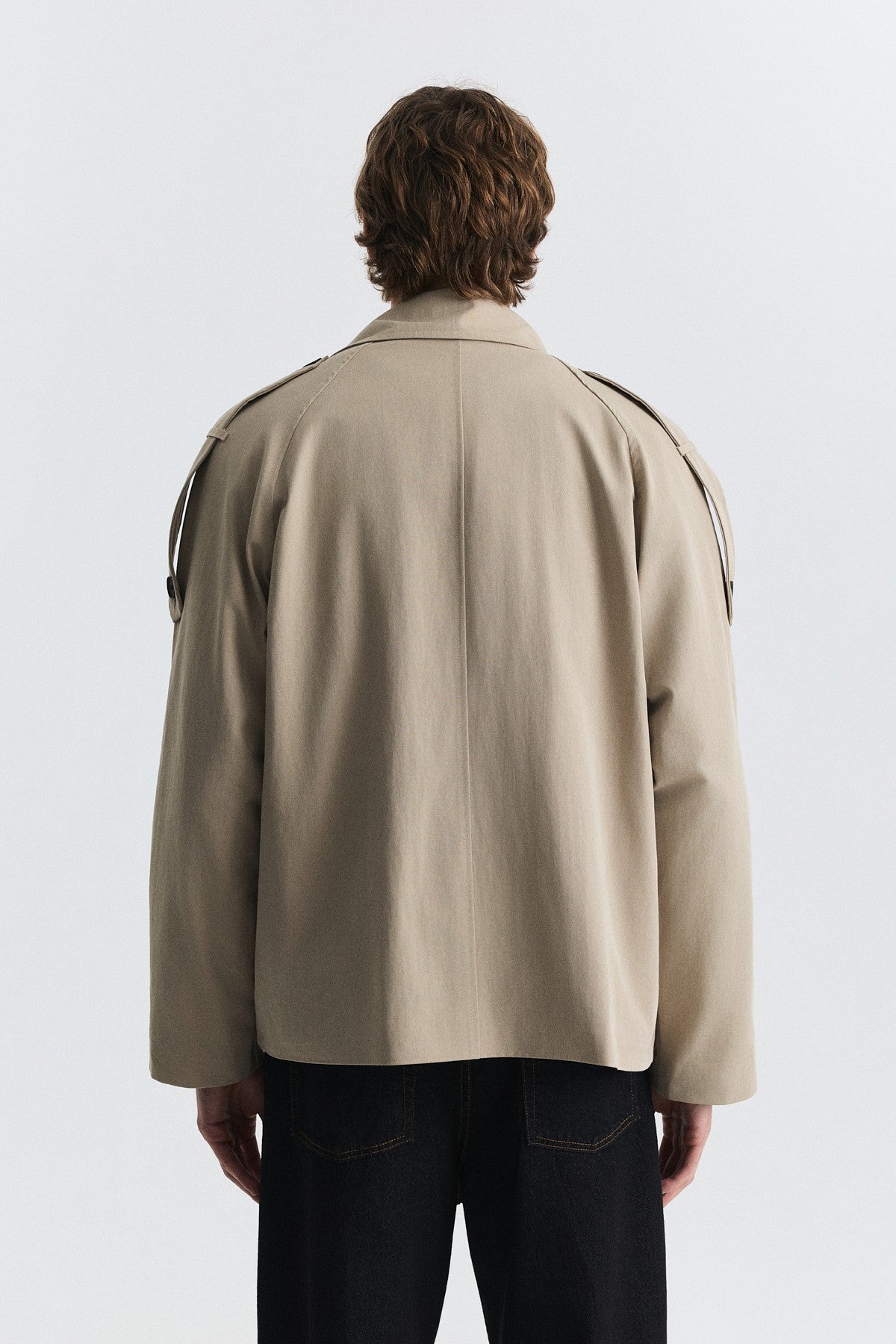 Relaxed Double-Breasted Trench Coat