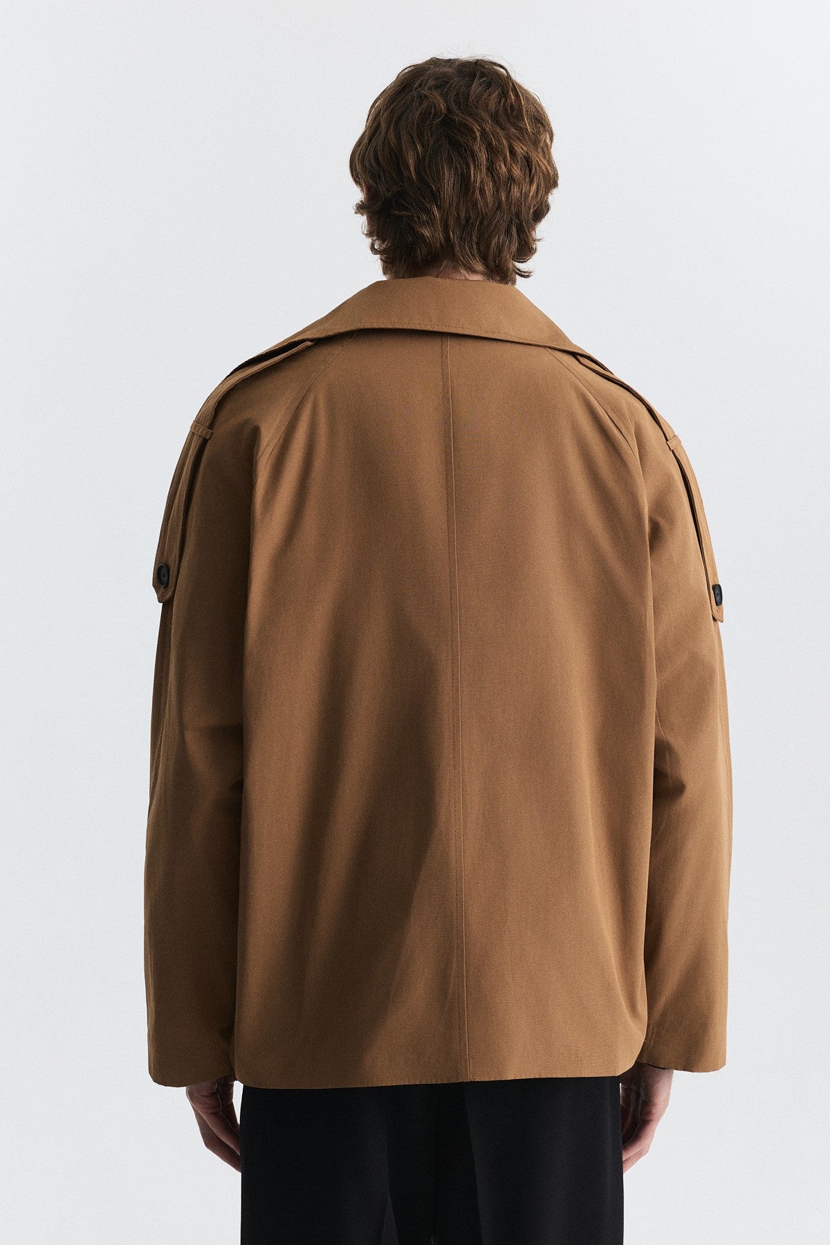 Relaxed Double-Breasted Trench Coat