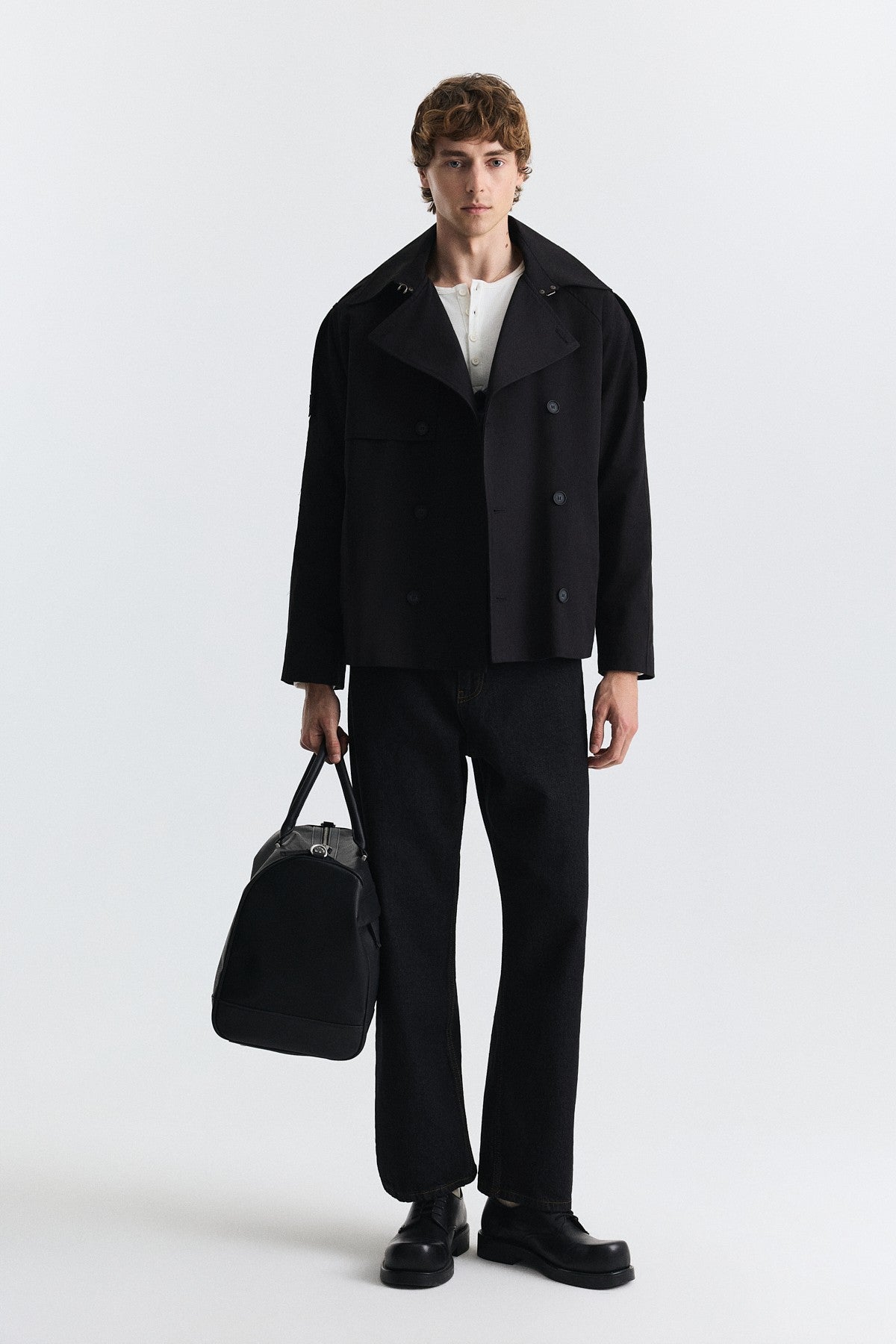 Relaxed Double-Breasted Trench Coat
