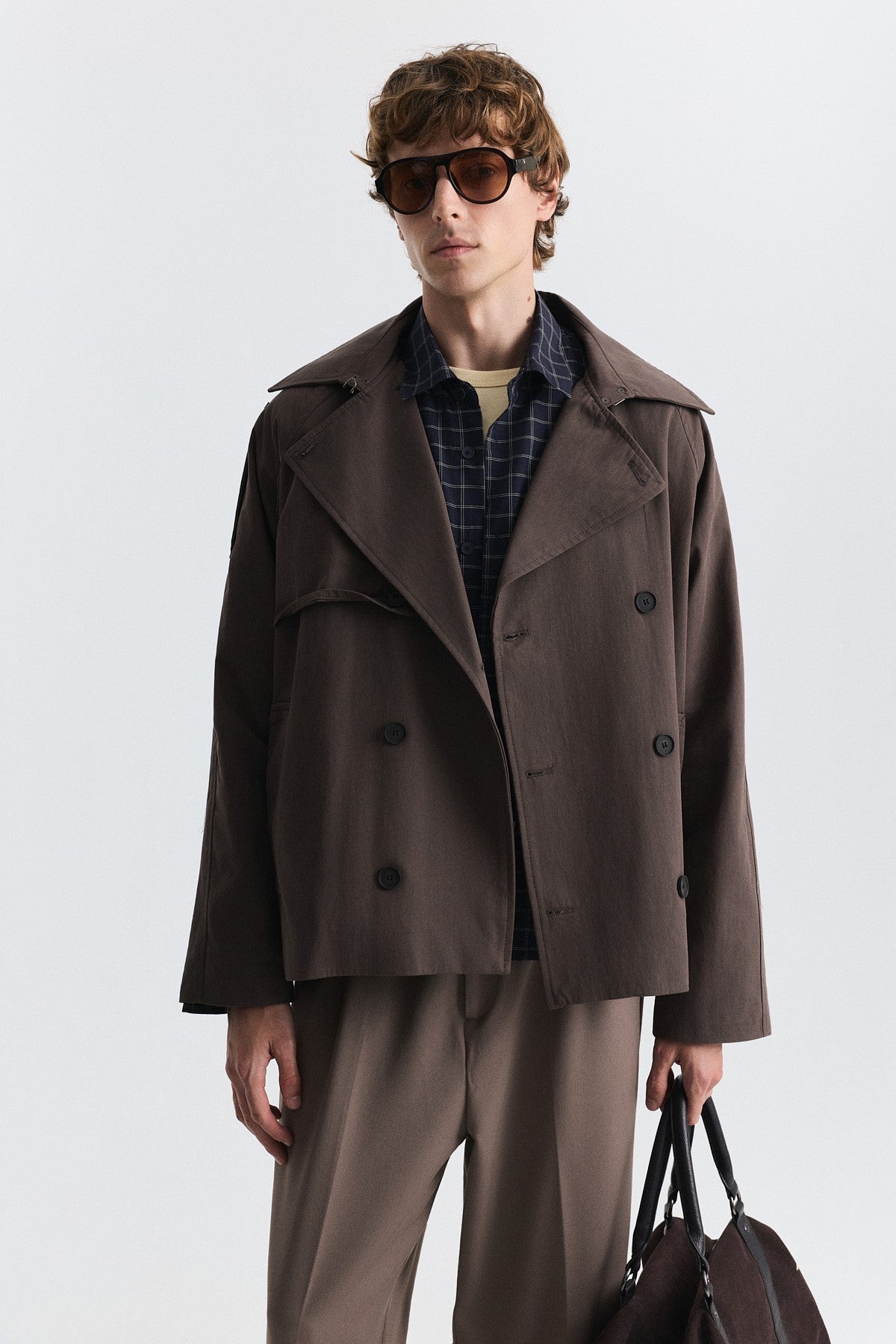 Relaxed Double-Breasted Trench Coat
