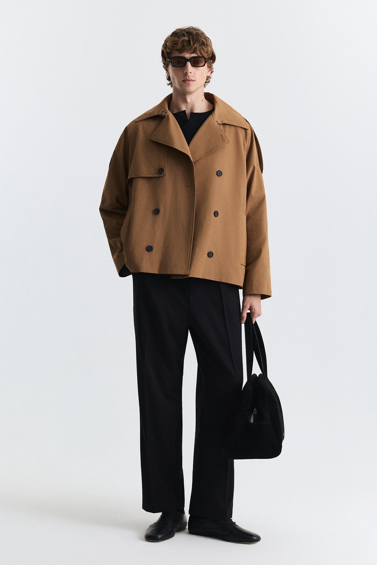 Relaxed Double-Breasted Trench Coat
