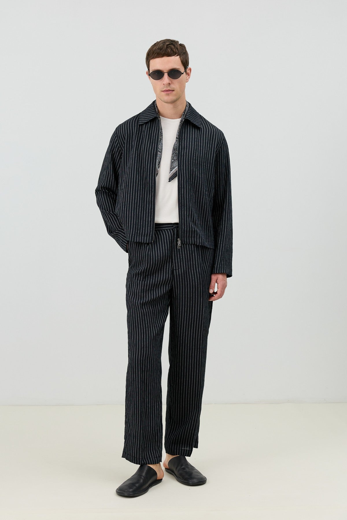 Antioch Men's Striped Jacket with Modal Blend
