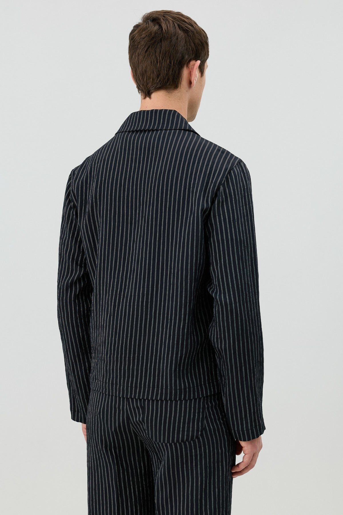 Antioch Men's Striped Jacket with Modal Blend
