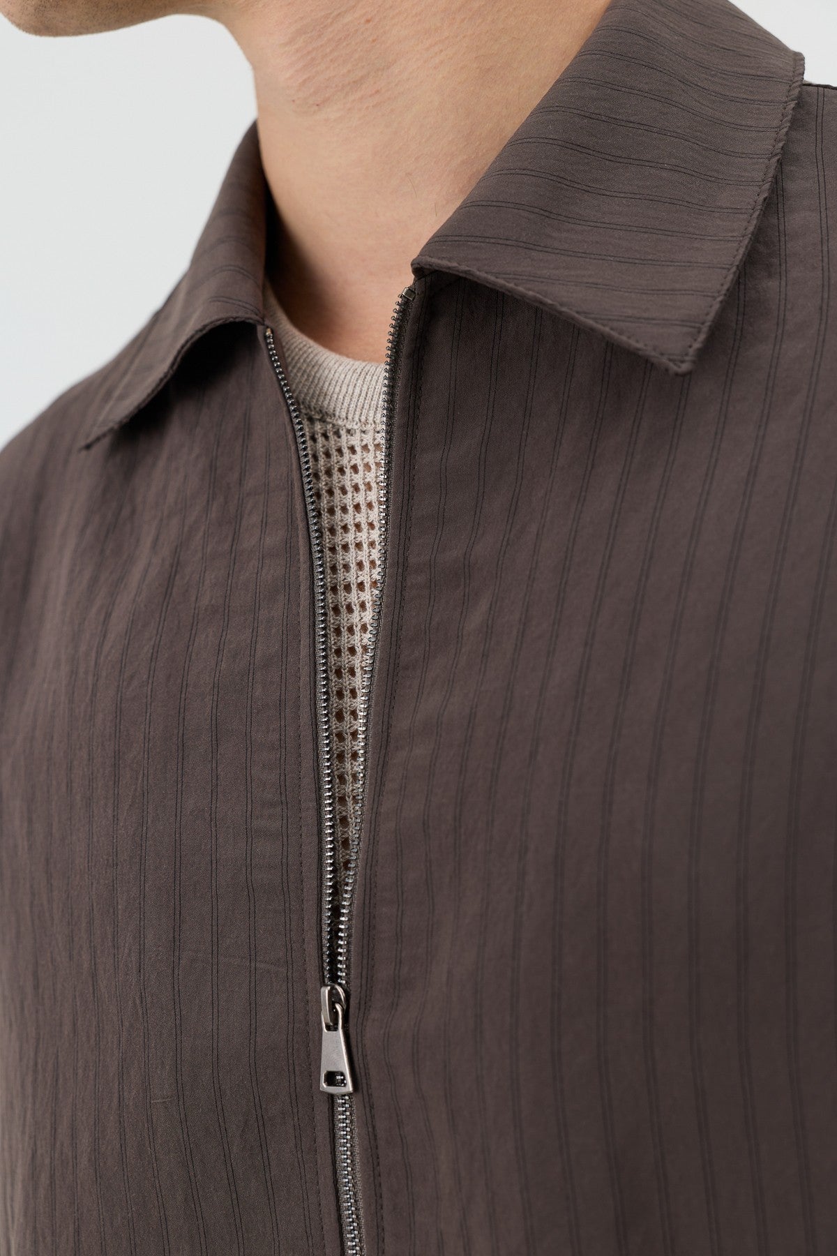 Antioch Men's Striped Jacket with Modal Blend