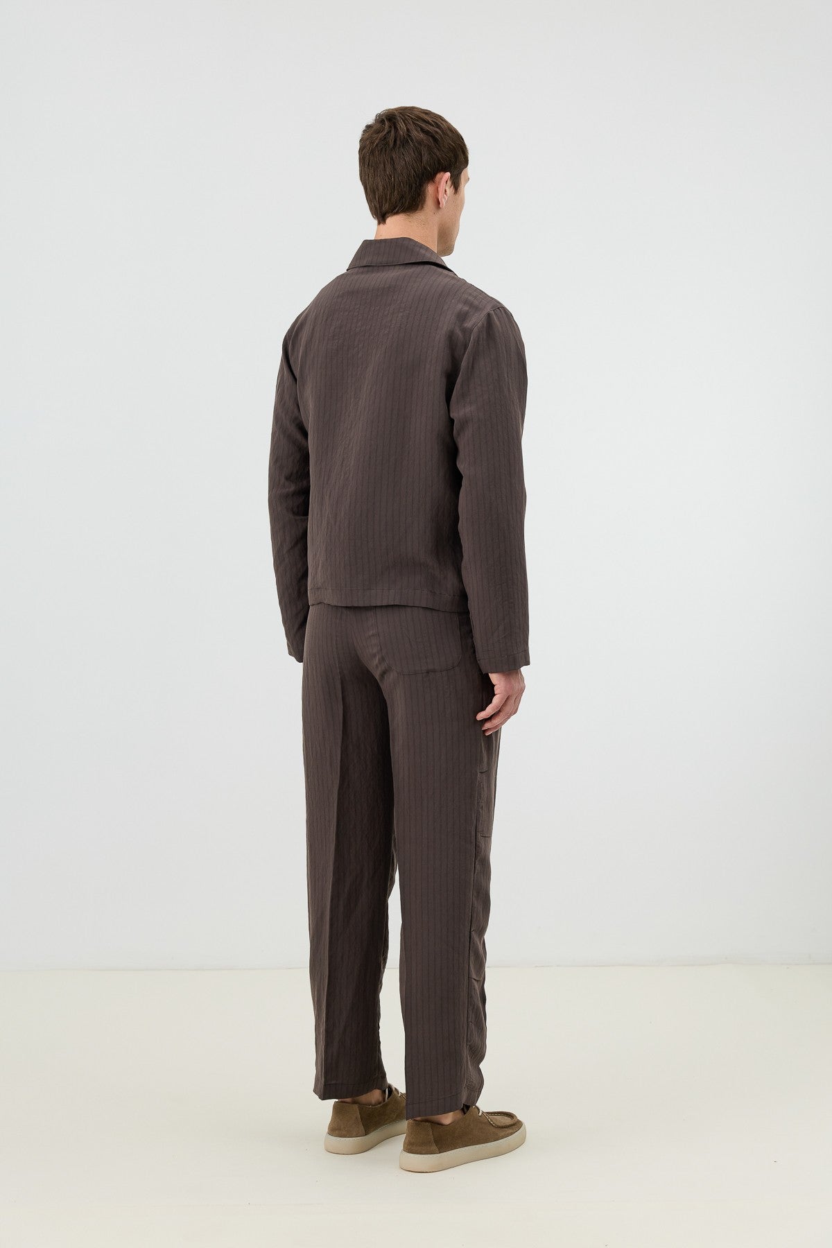 Antioch Men's Striped Jacket with Modal Blend