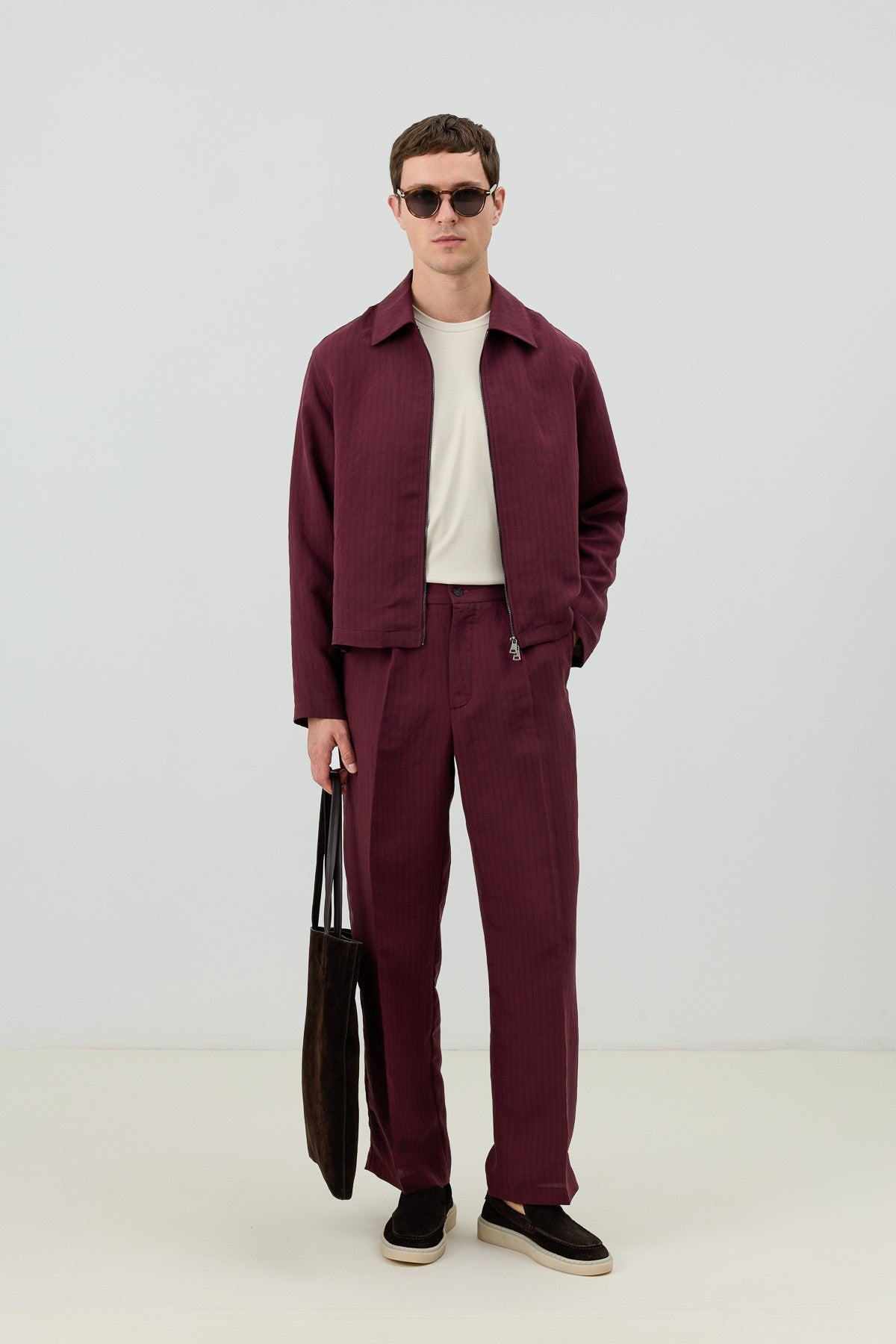 Antioch Men's Striped Jacket with Modal Blend