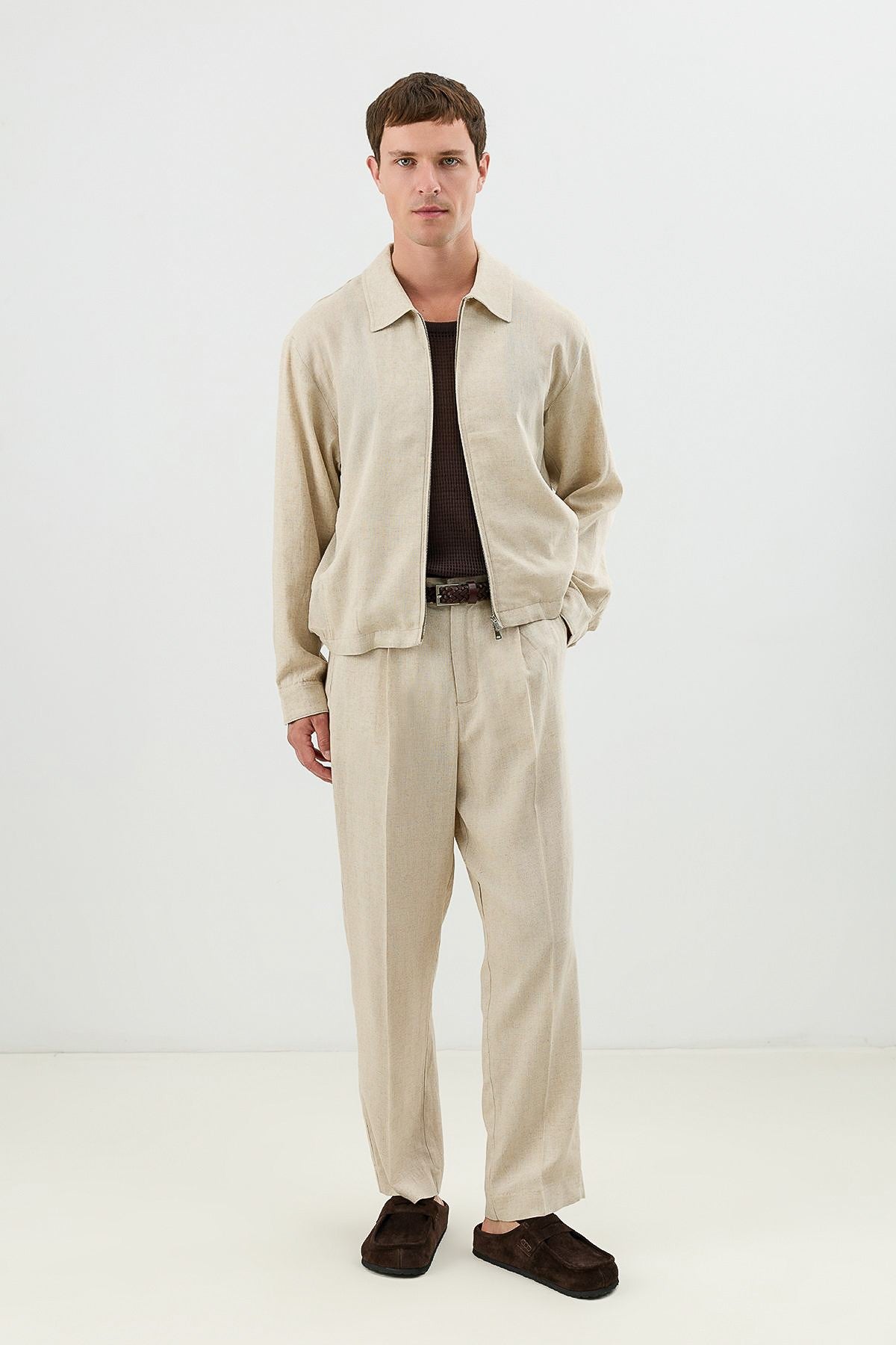 Linen-Blend Summer Jacket
