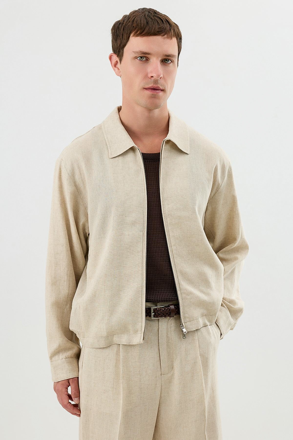 Linen-Blend Summer Jacket