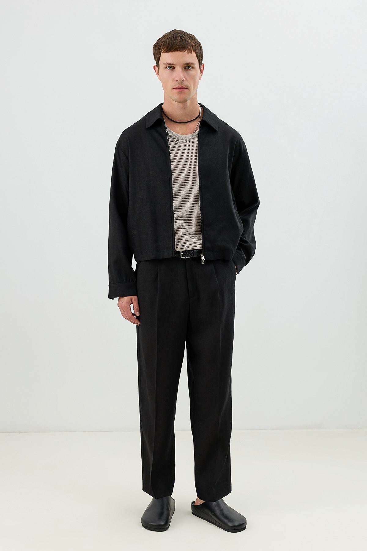 Linen-Blend Summer Jacket