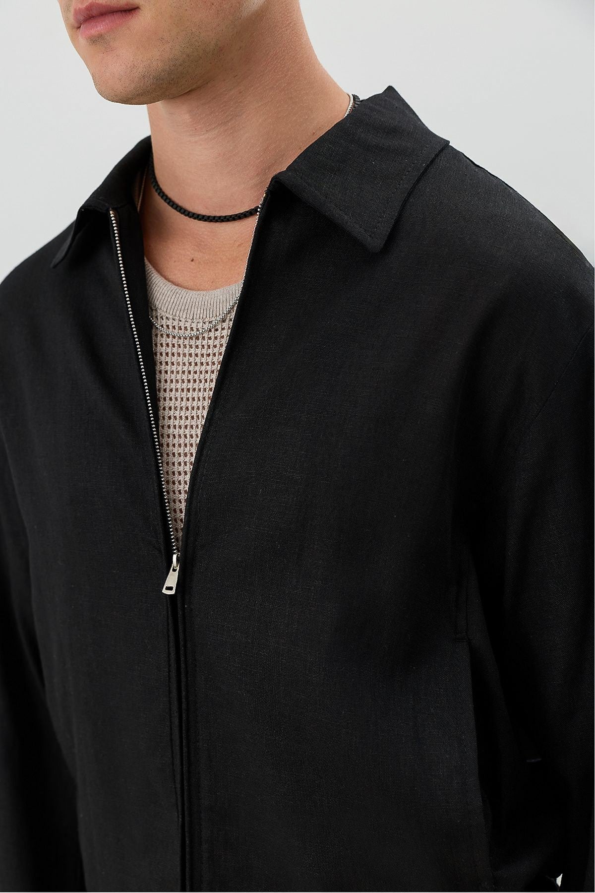 Linen-Blend Summer Jacket