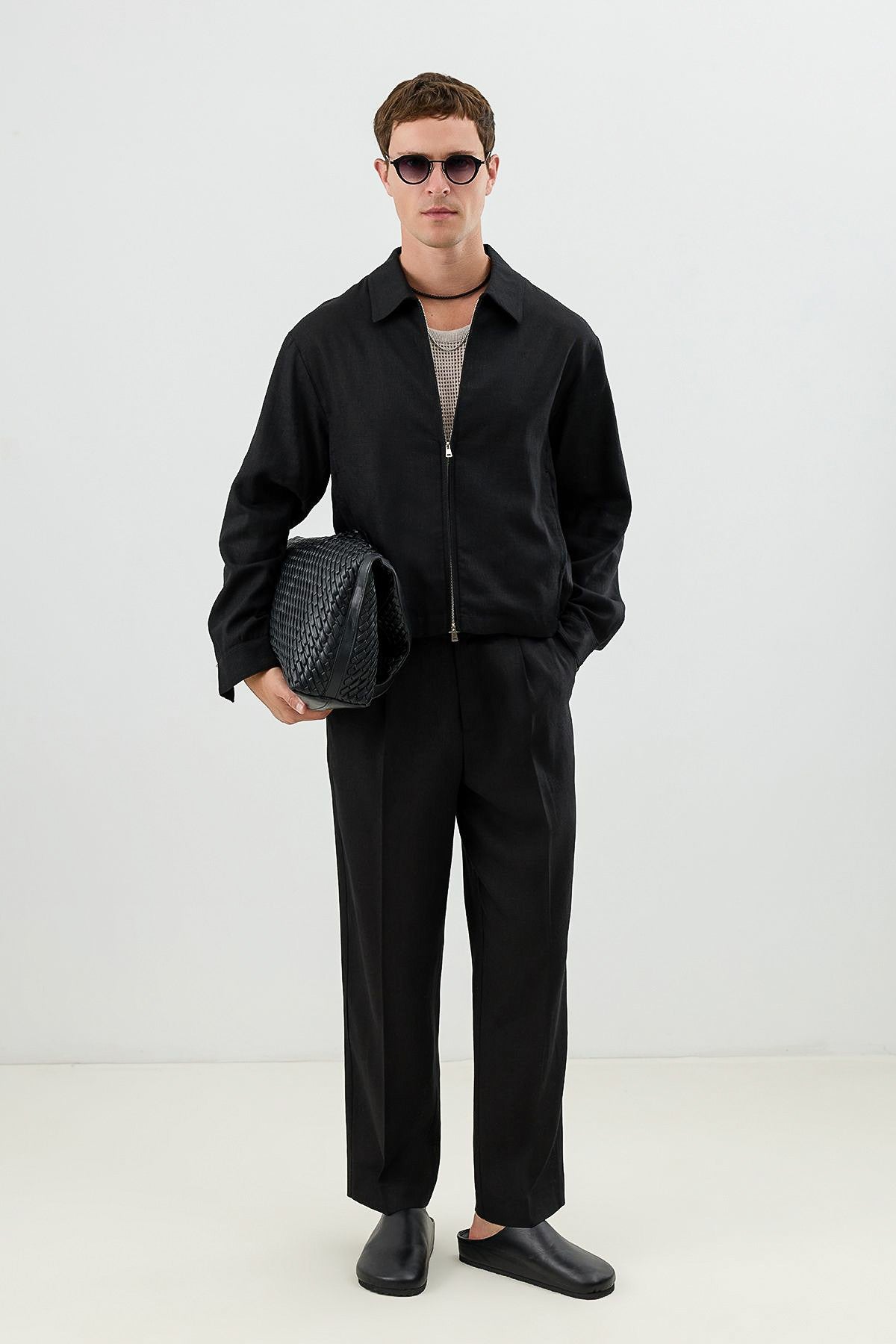 Linen-Blend Summer Jacket