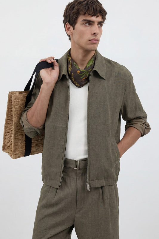 Linen-Blend Summer Jacket