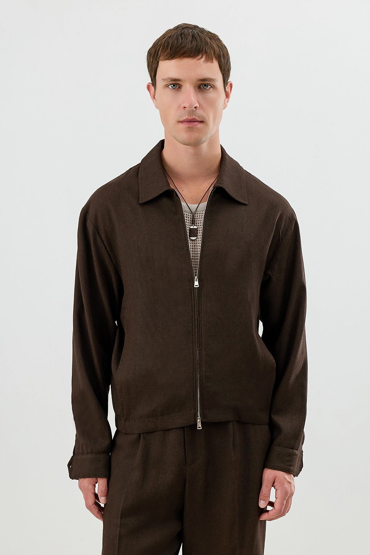 Linen-Blend Summer Jacket