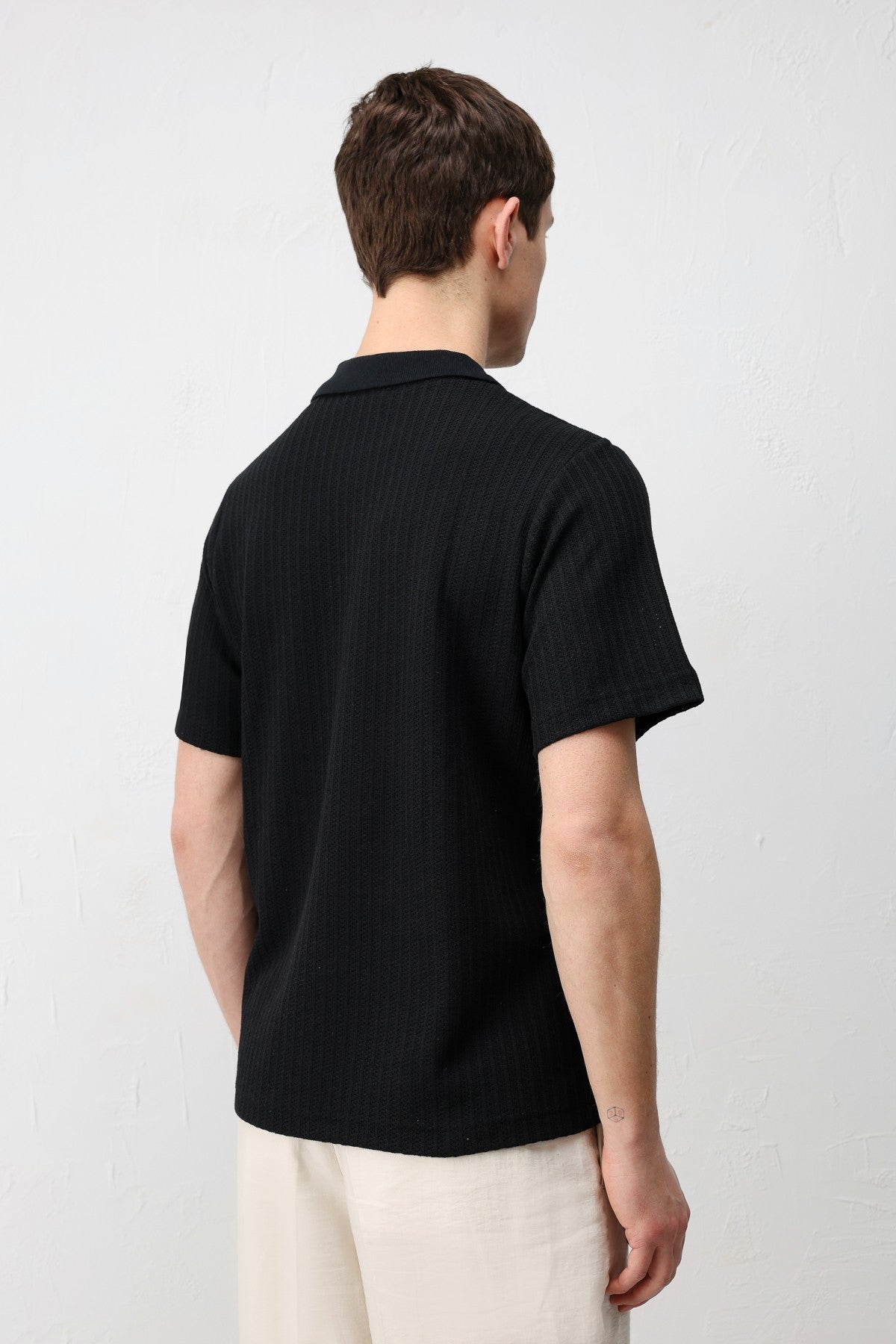 Antioch Textured Knit Polo Neck Men's T-Shirt