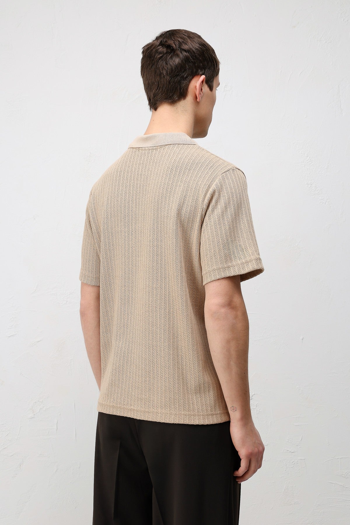 Antioch Textured Knit Polo Neck Men's T-Shirt
