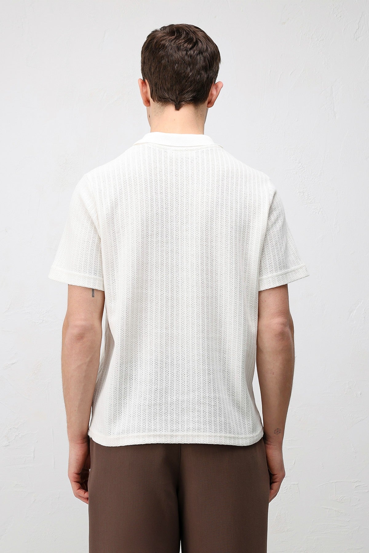 Antioch Textured Knit Polo Neck Men's T-Shirt