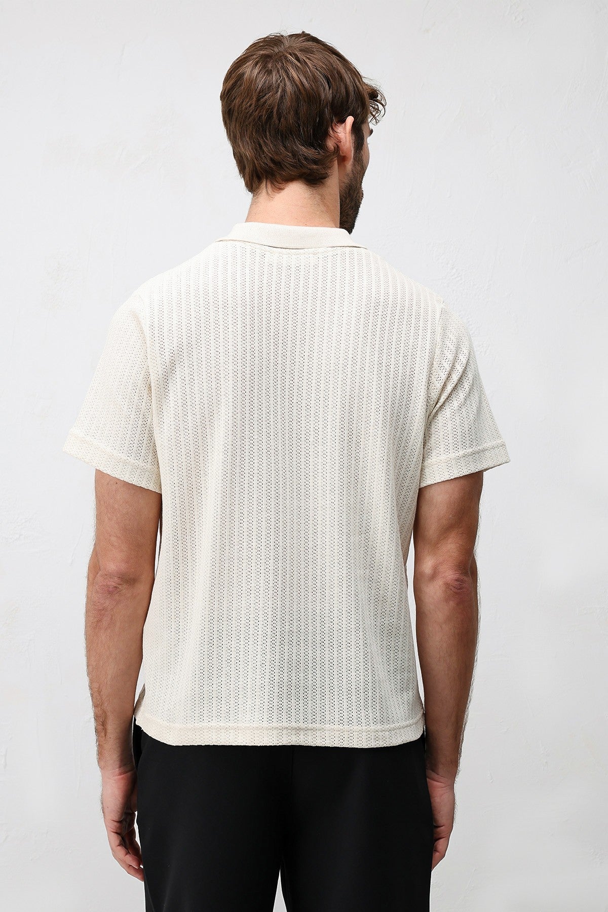 Antioch Textured Knit Polo Neck Men's T-Shirt