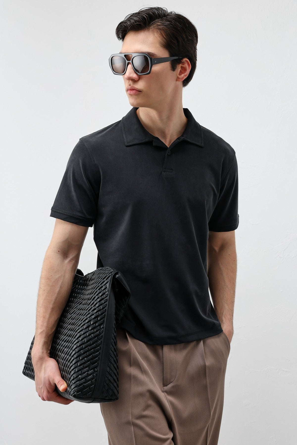 Antioch Lyocell-Blend Polo Neck Men's T-Shirt