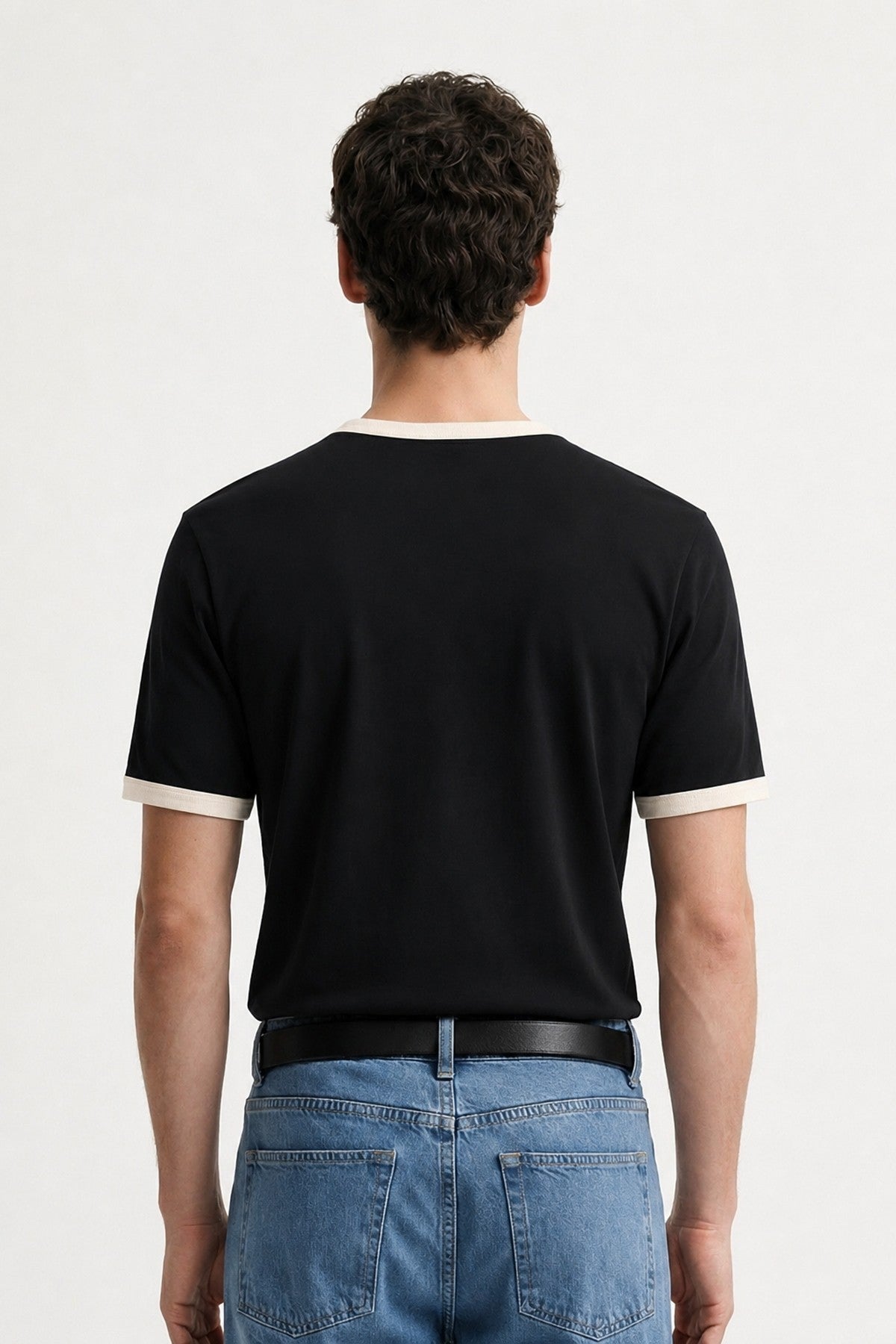 Men's T-Shirt with Contrast Collar