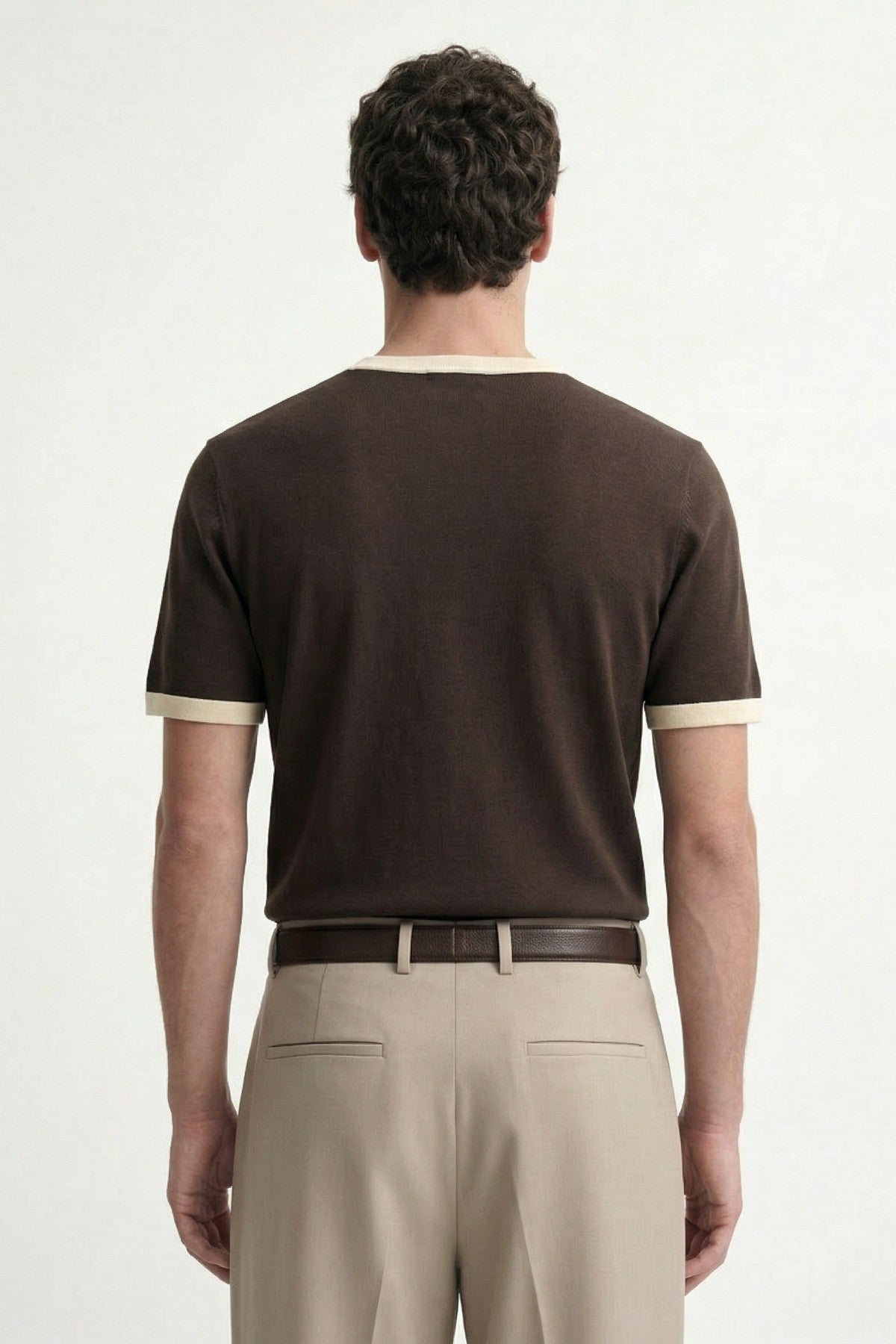 Men's T-Shirt with Contrast Collar
