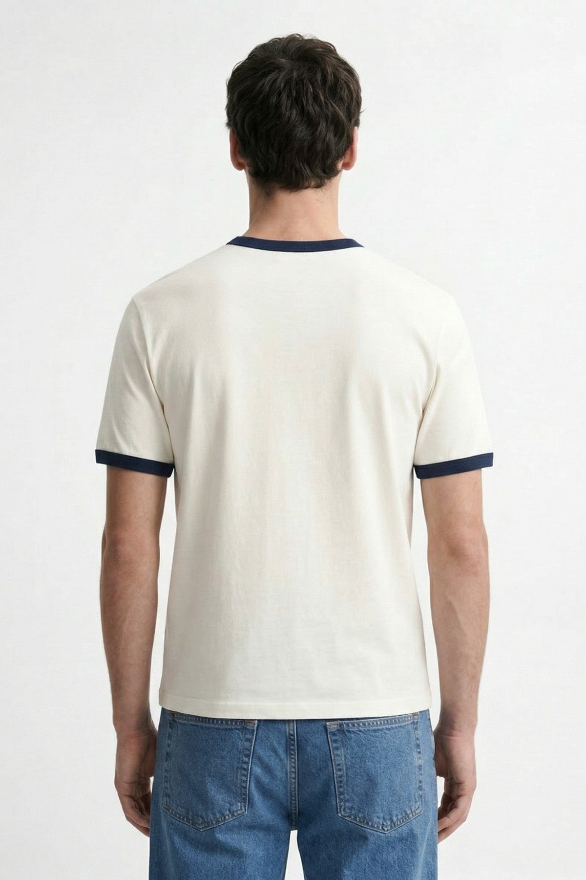 Men's T-Shirt with Contrast Collar