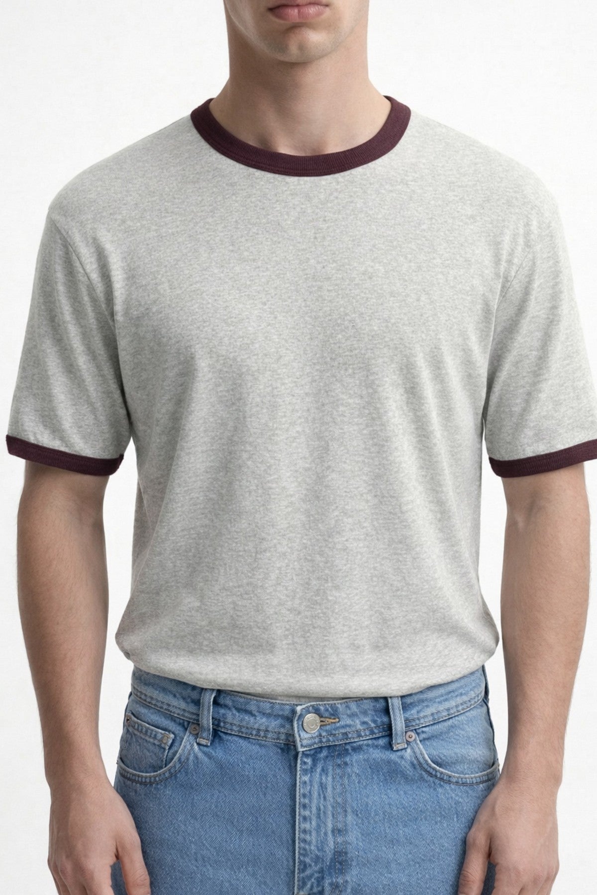 Men's T-Shirt with Contrast Collar