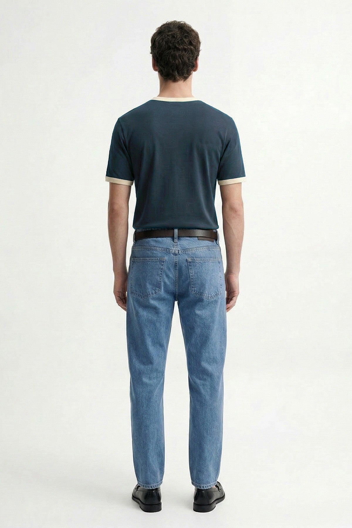 Men's T-Shirt with Contrast Collar