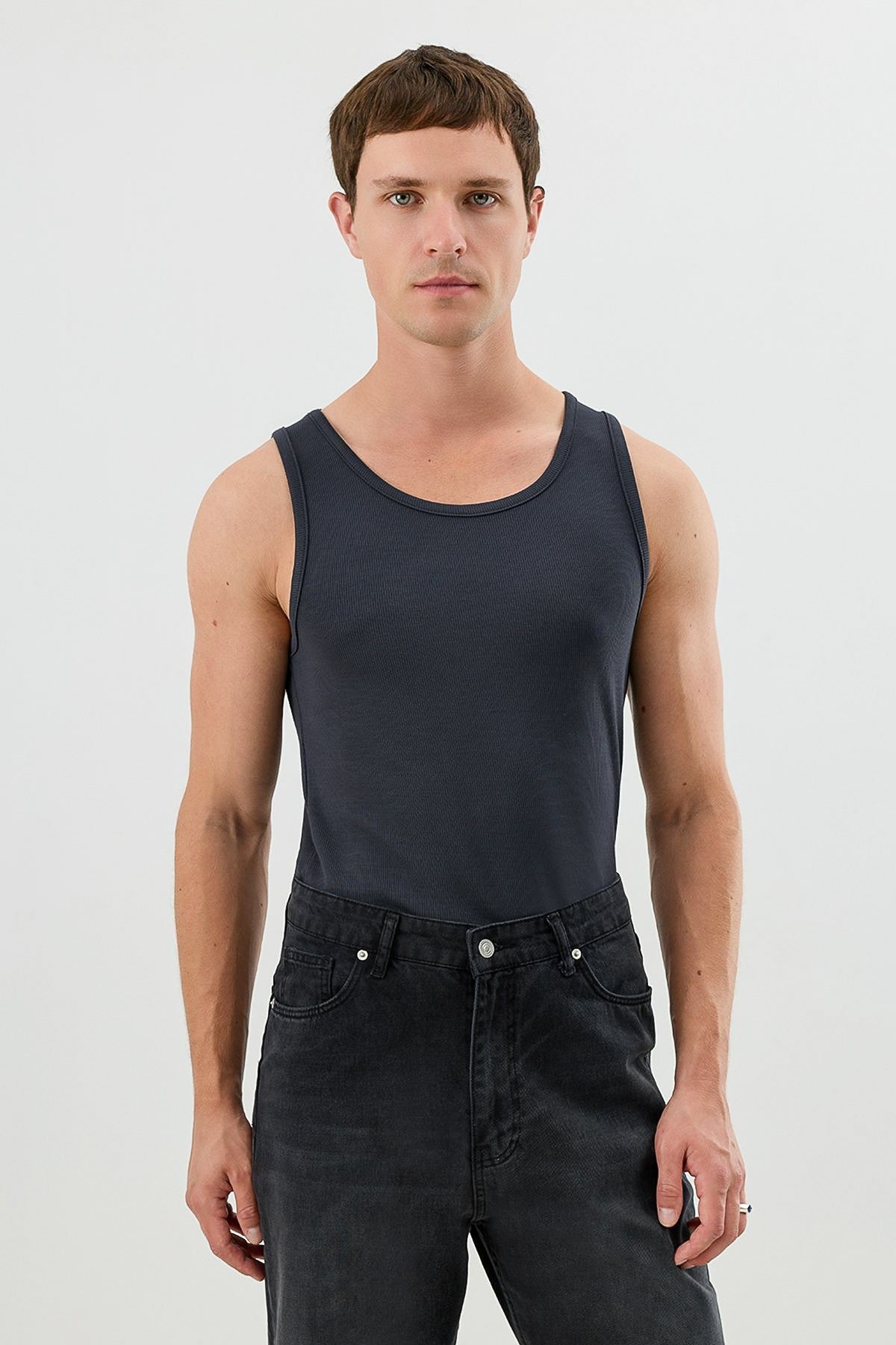 Men's Basic Ribbed Tank Top