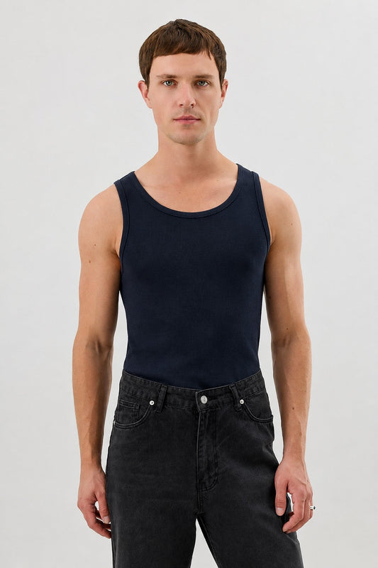 Men's Basic Ribbed Tank Top