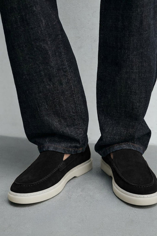 Antioch Stitched-Toe Suede Leather Moccasins