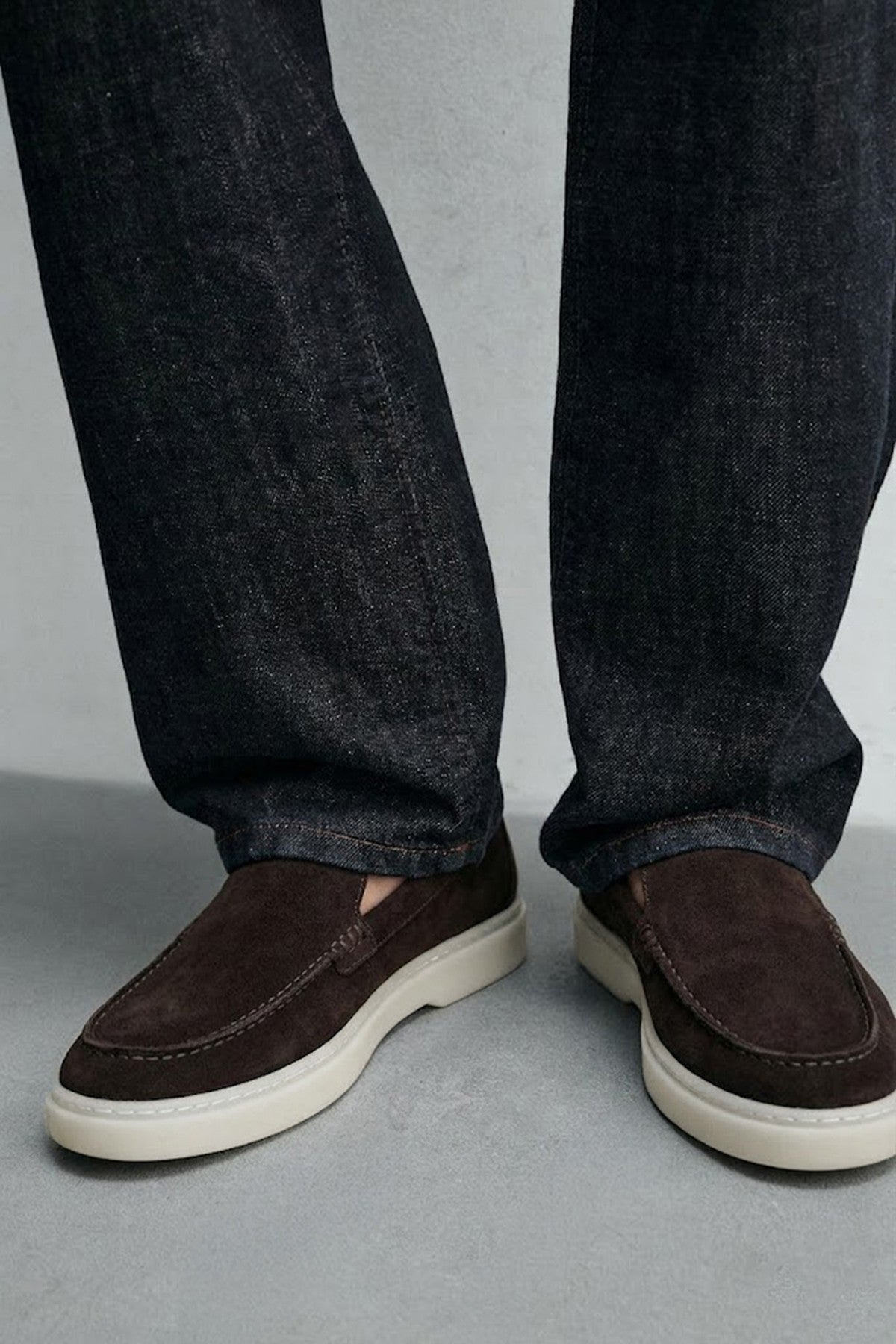 Antioch Stitched-Toe Suede Leather Moccasins