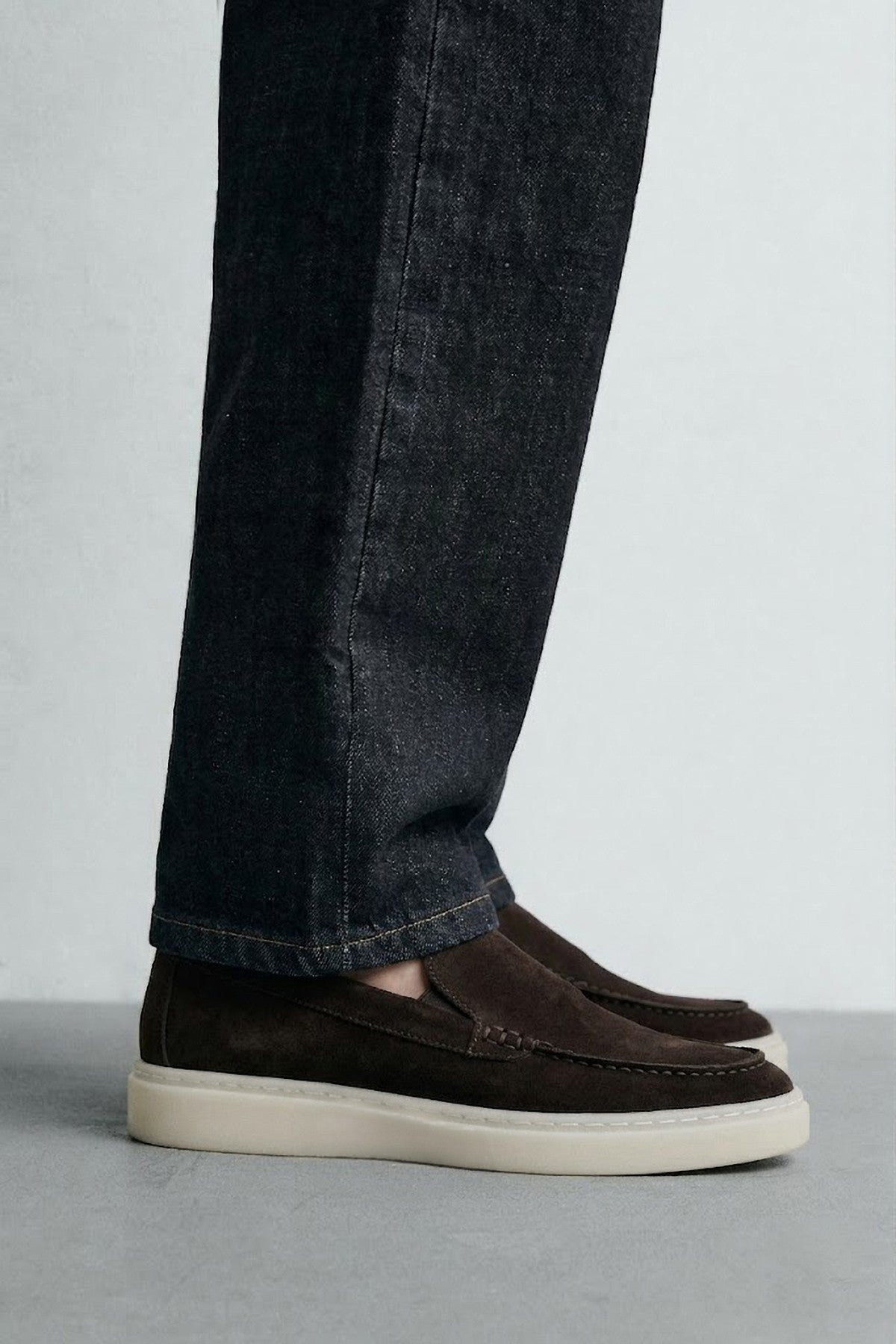Antioch Stitched-Toe Suede Leather Moccasins