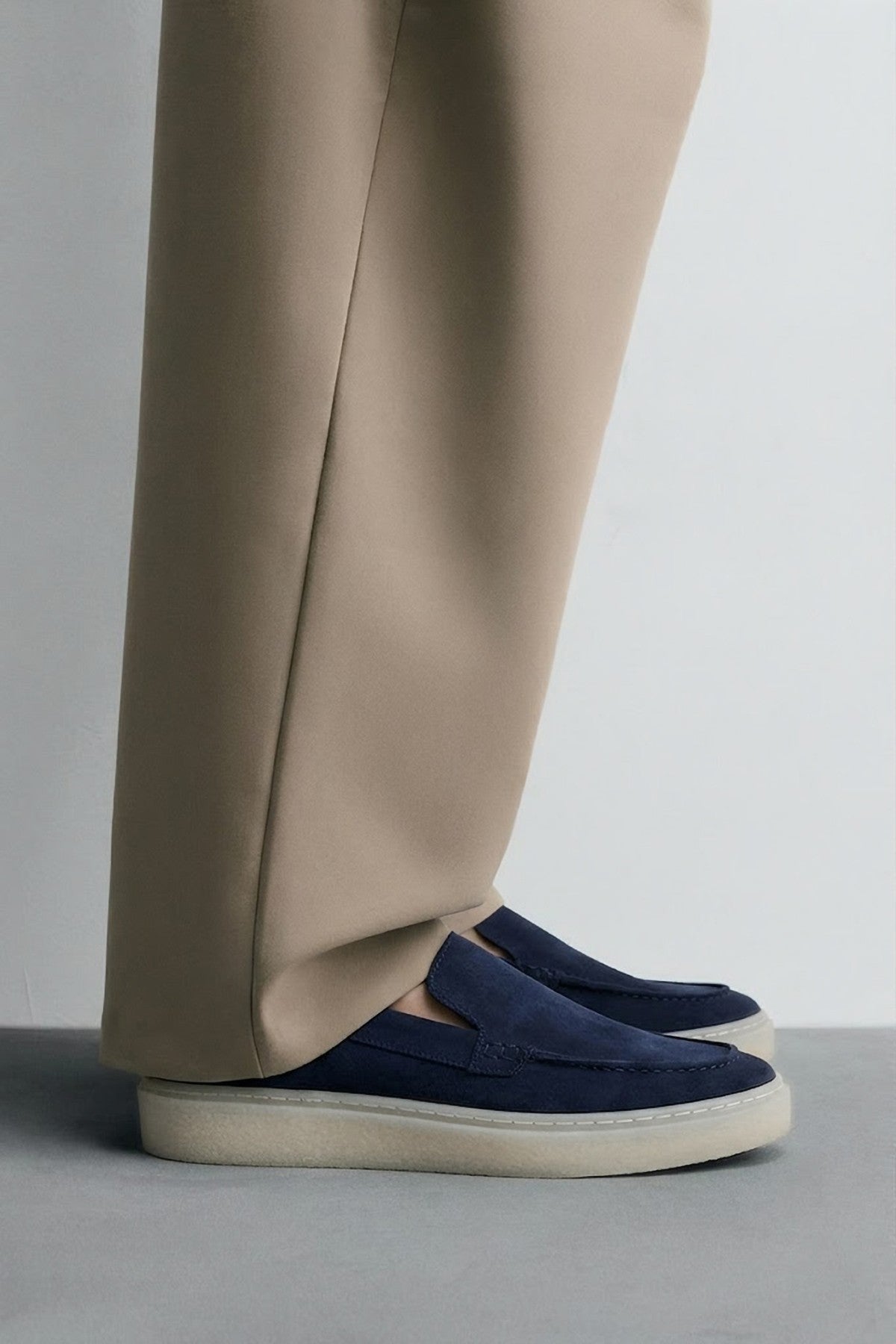 Antioch Stitched-Toe Suede Leather Moccasins