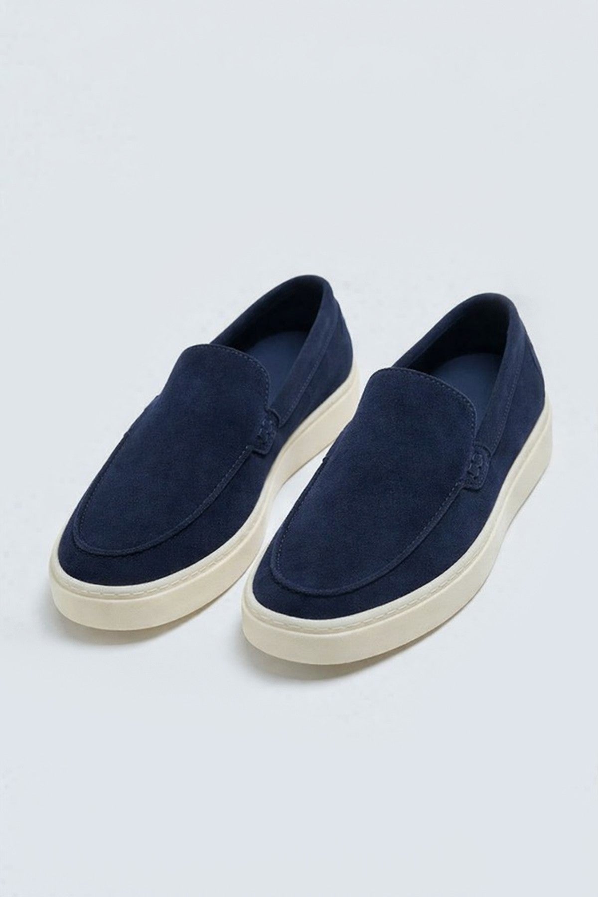 Antioch Stitched-Toe Suede Leather Moccasins