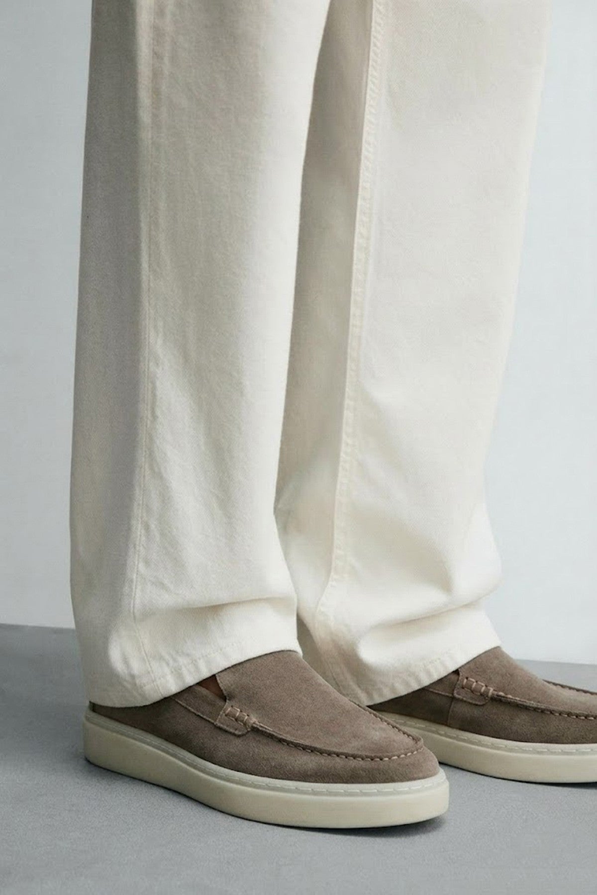 Antioch Stitched-Toe Suede Leather Moccasins