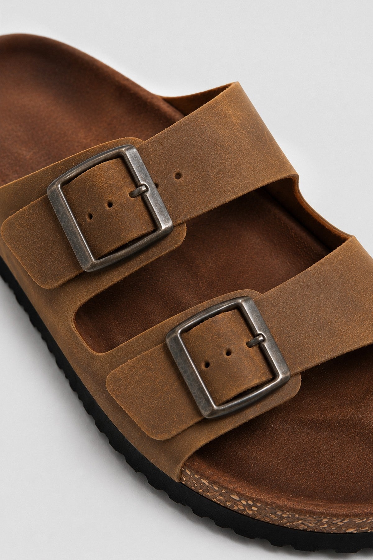 Men's Double-Strap Leather Sandals
