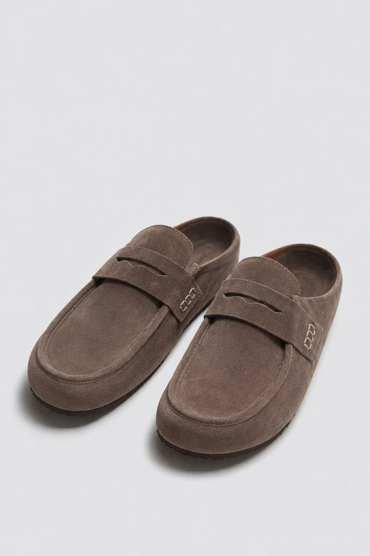 100% Suede Sabot Slippers