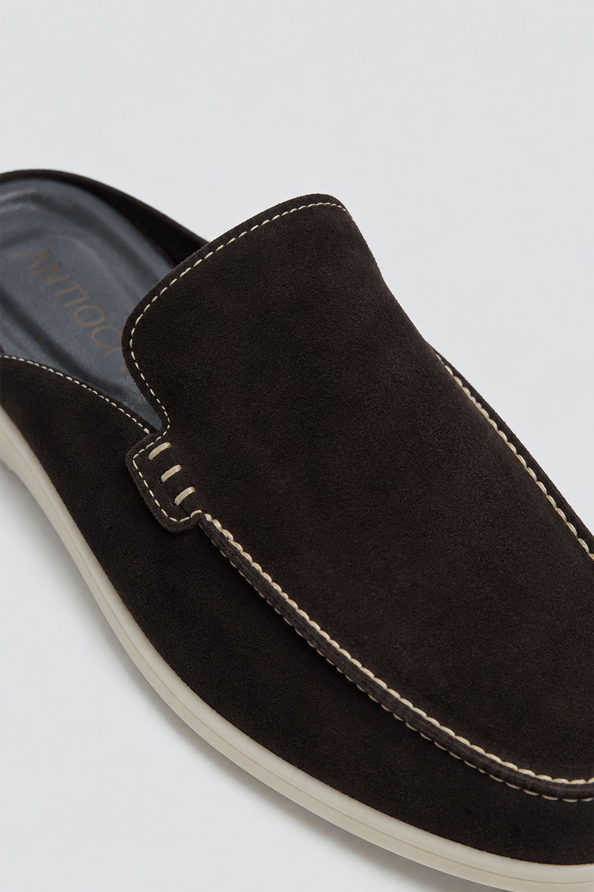 Thick-Soled 100% Suede Sabot