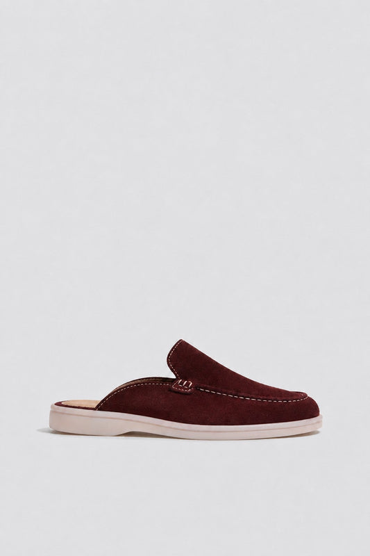 Thick-Soled 100% Suede Sabot