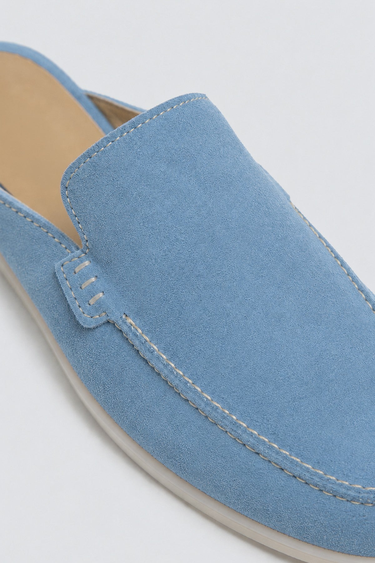 Thick-Soled 100% Suede Sabot