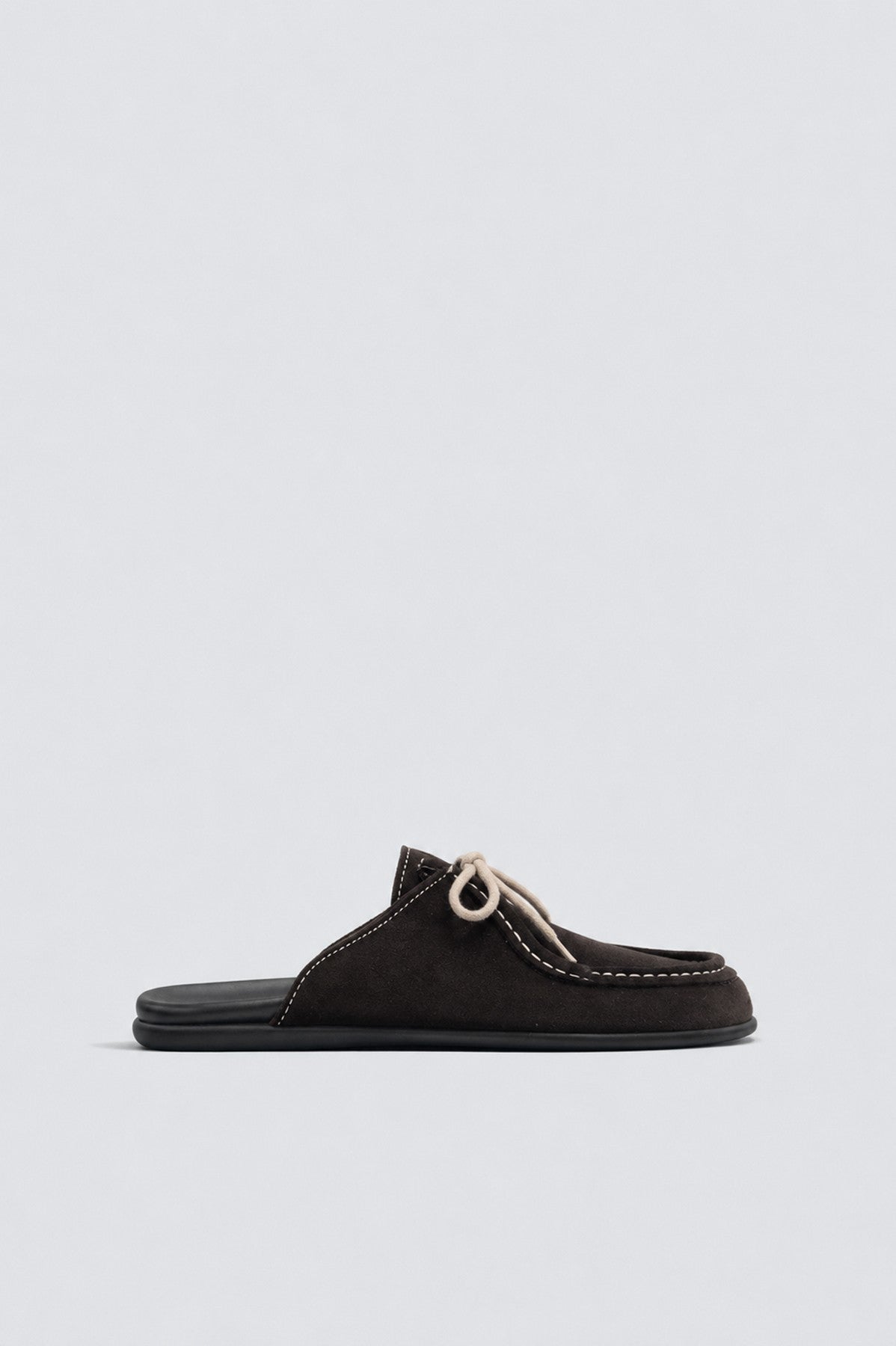 100% Suede Lace-Up Sabot