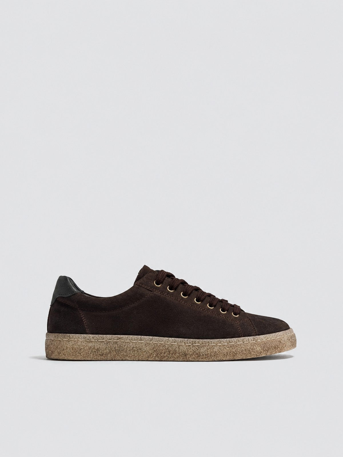 Contrast-Based 100% Suede Sneaker