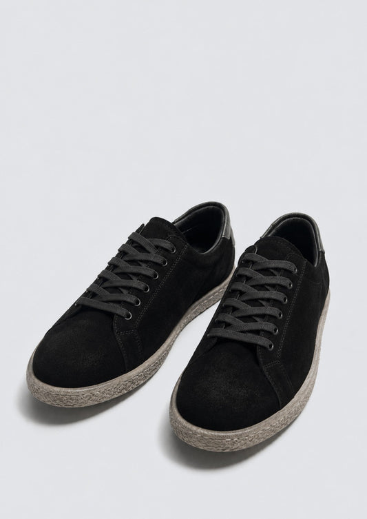 Contrast-Based 100% Suede Sneaker