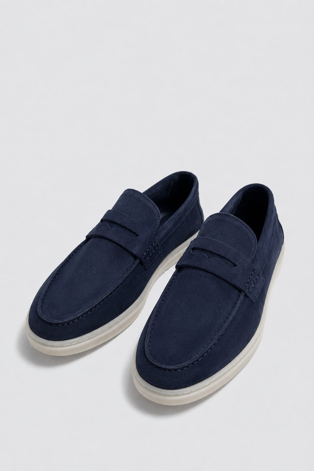 Thick-Soled 100% Suede Loafer