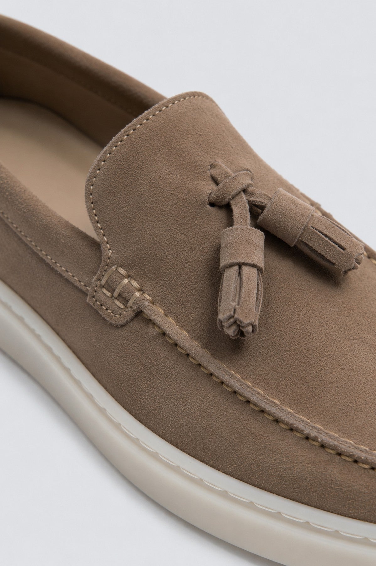 100% Suede Loafer with Tassels