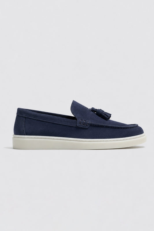 100% Suede Loafer with Tassels